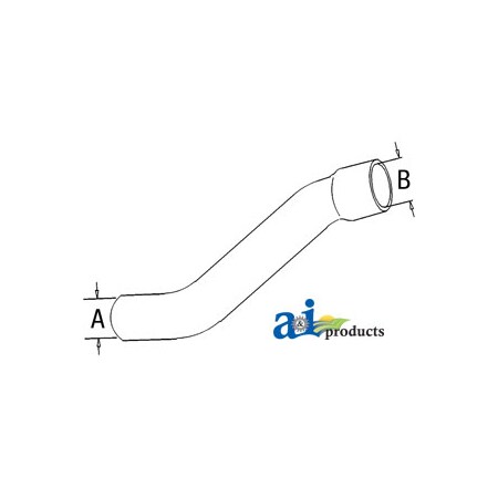 A & I Products Radiator Hose, Upper 13" x3" x2" A-R52426